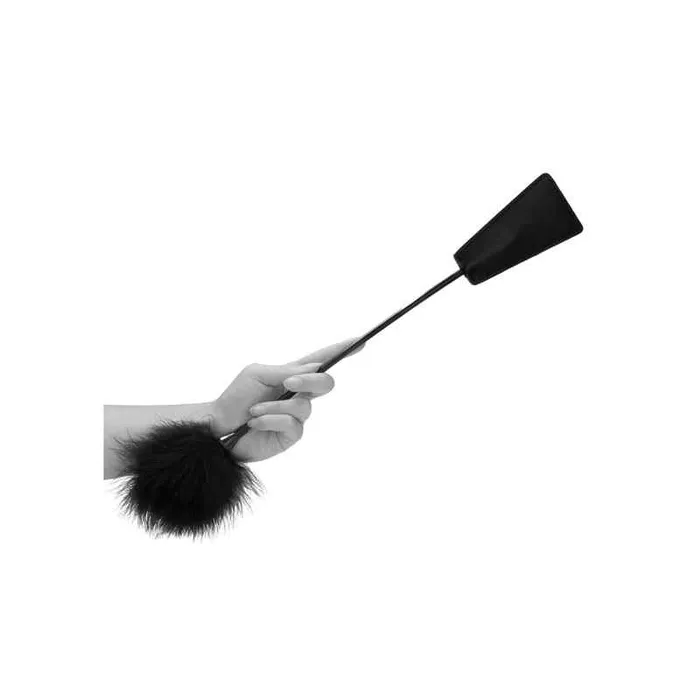 Wild Night Fantasies Couples OUCH Black White Crop with Feather Tickler