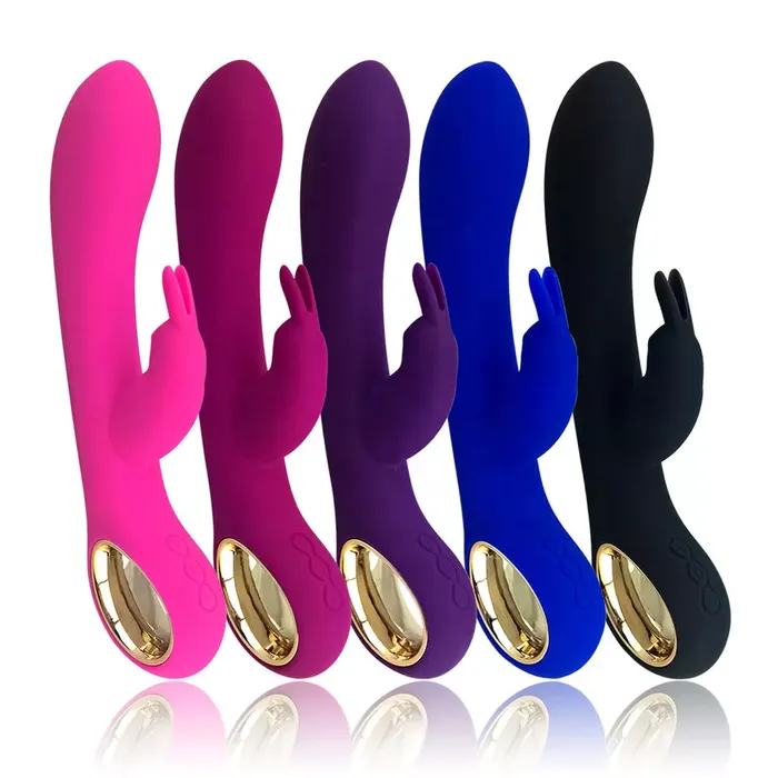 Wild Night Fantasies Gold Plating Dual Motor Rabbit Vibrator Female Sex Toys
