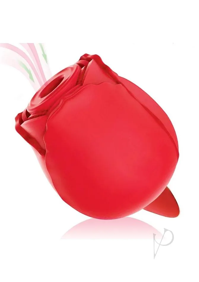 Wild Rose and Tongue Rechargeable Silicone Clitoral Stimulator with Suction Red Wild Rose Female Sex Toys