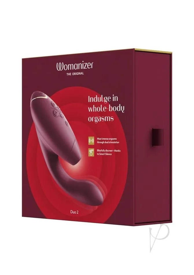 Womanizer Duo 2 Silicone Rechargeable Clitoral and GSpot Stimulator Bordeaux Womanizer Female Sex Toys Womanizer Duo 2 Silicone Rechargeable Clitoral and GSpot Stimulator Bordeaux Womanizer Female Sex Toys