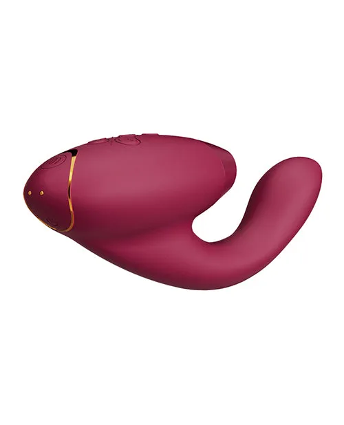 Womanizer Duo 2 Silicone Rechargeable Clitoral and GSpot Stimulator Bordeaux Womanizer Female Sex Toys