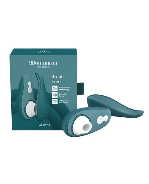 Womanizer Female Sex Toys Womanizer Liberty 2 Rechargeable Silicone Clitoral Stimulator Dark Petrol