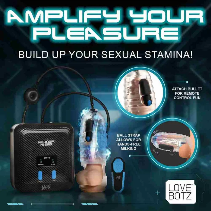 XR Brands Male Sex Toys LoveBotz The Milker Stamina Male Masturbator