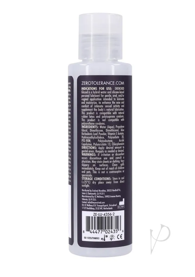 Zero Tolerance Anal Zero Tolerance Drenched Glazed Hybrid Lubricant 4oz