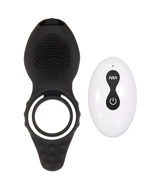 Zero Tolerance Male Sex Toys Mr Flicker Rechargeable Silicone Cock Ring Black