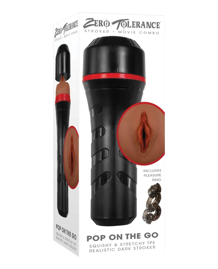 Zero Tolerance Pop On The Go Realistic Vagina Stroker Chocolate Zero Tolerance Male Sex Toys