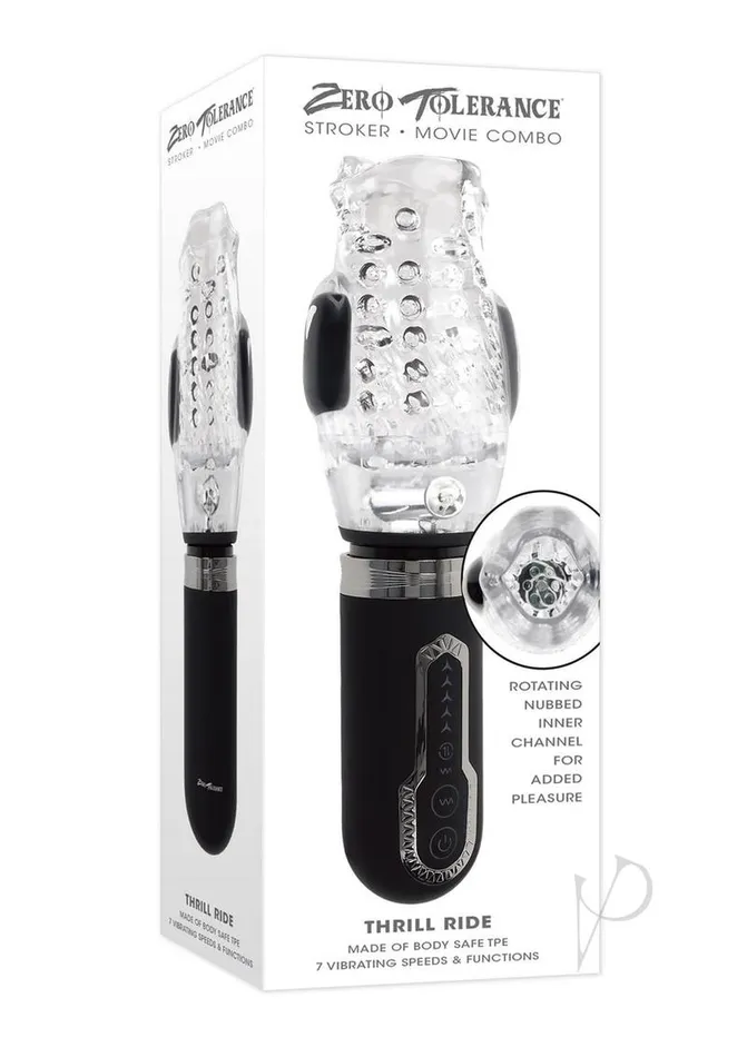 Zero Tolerance Thrill Ride Rechargeable Masturbator Black Zero Tolerance Anal Zero Tolerance Thrill Ride Rechargeable Masturbator Black Zero Tolerance Anal