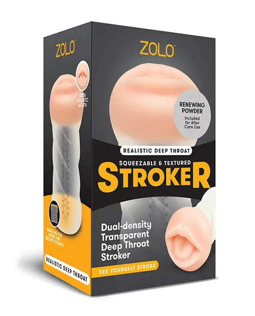 ZOLO Squeezable Deep Throat Masturbator Mouth VanillaClear Zolo Male Sex Toys ZOLO Squeezable Deep Throat Masturbator Mouth VanillaClear Zolo Male Sex Toys